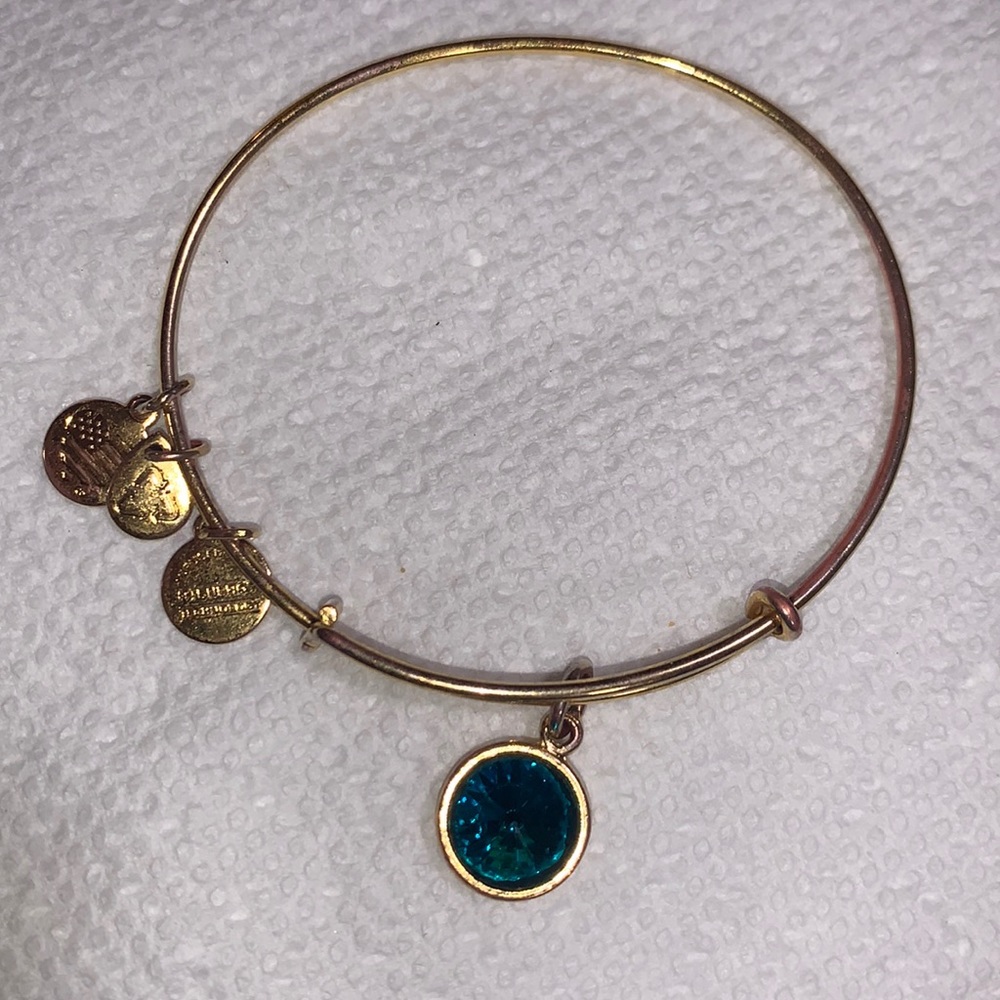 Teal-December Birthstone Alex and Ani bracelet